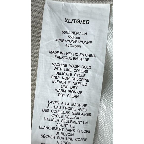 Coastal Spring Summer Relaxed Havanera Linen Blend Drawstring Slacks, Men's XL - Picture 7 of 7